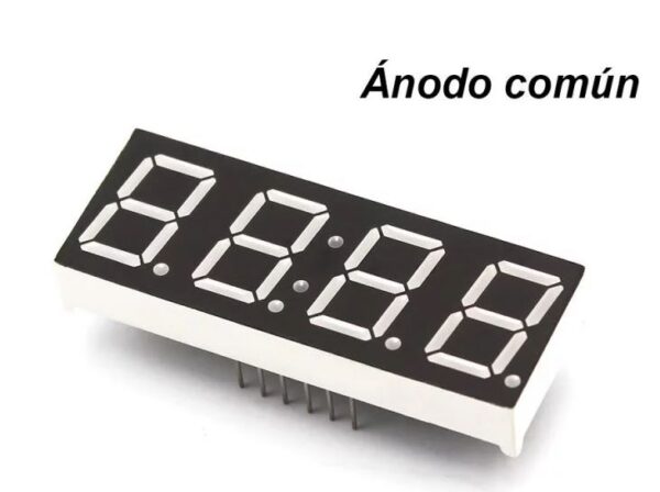 DISPLAY 7 SEGMENTOS 4 DÍGITOS ÁNODO COMÚN