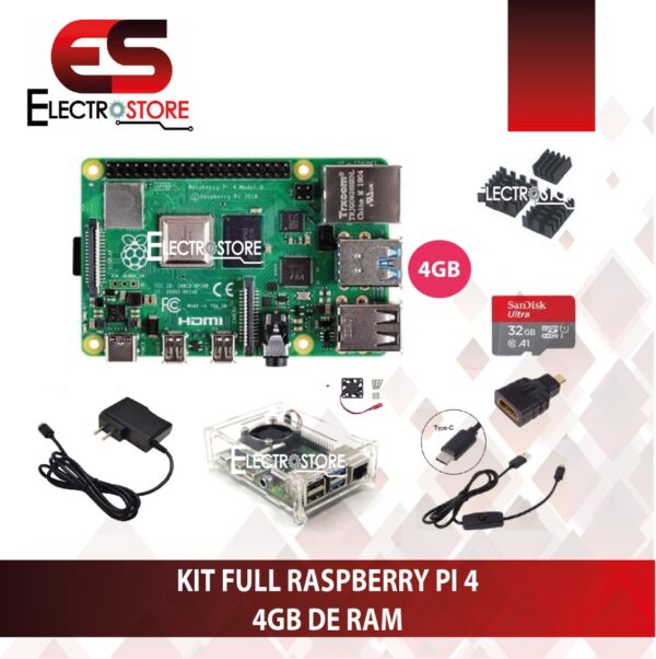 KIT FULL RASPBERRY PI 4 4GB