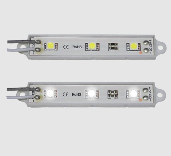 MÓDULO 3 LEDS RGB 5050 A PRUEBA DE AGUA 12V ADHESIVO - Imagen 2