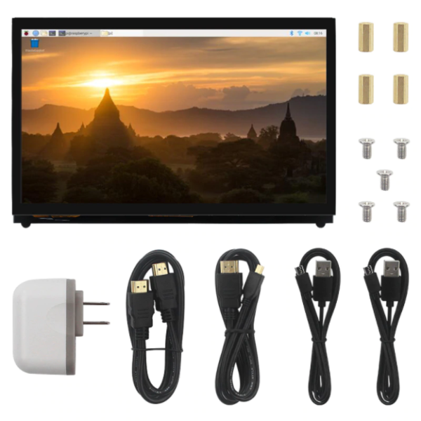 PANTALLA 10,1" TFT LCD HDMI 1024*600 CAPACITIVA PARA RASPBERRY PI - Imagen 2