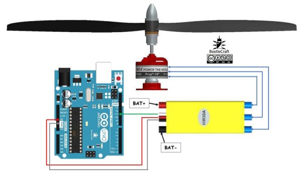 ESC 30A MOTOR BRUSHLESS HW30A AMARILLA - Imagen 2