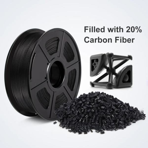 FILAMENTO PLA 1,75 PARA IMPRESORA 3D 1KG FIBRA DE CARBONO - Imagen 3