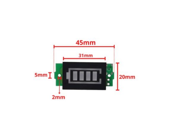MÓDULO INDICADOR DE NIVEL DE BATERÍA LIPO 3S DISPLAY - Imagen 2
