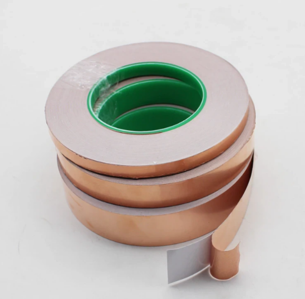 ROLLO CINTA COBRE/ALUMINIO 10MM*0,1MM 2 LADOS 50M - Imagen 2