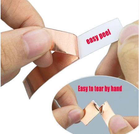 ROLLO CINTA COBRE/ALUMINIO 5MM*0,1MM 1 LADO 50M - Imagen 2