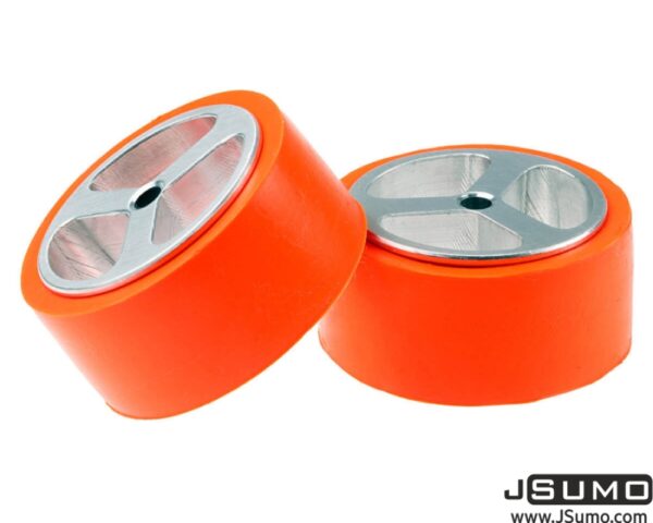 PAR DE LLANTAS JS4320 SILICONA Y ALUMINIO 43*20MM EJE 6MM ROBOT SUMO BATALLA 1LB 3LB JSUMO - Imagen 4