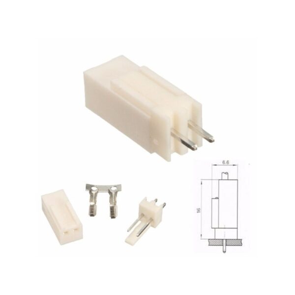 MOLEX 2 PINES 2,54MM KF2510-2P MACHO HEMBRA Y TERMINAL - Imagen 2