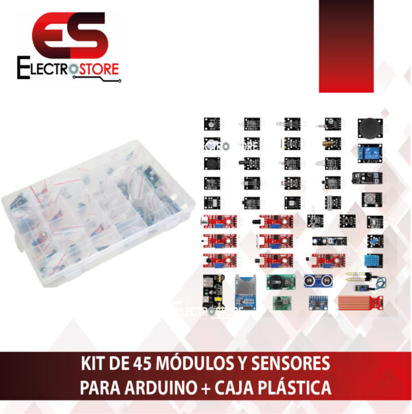 KIT DE 45 SENSORES Y MÓDULOS PARA ARDUINO Y RASPBERRY - Imagen 3