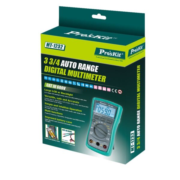 MULTÍMETRO PRO'SKIT MT-1232 AUTORANGO - Imagen 2