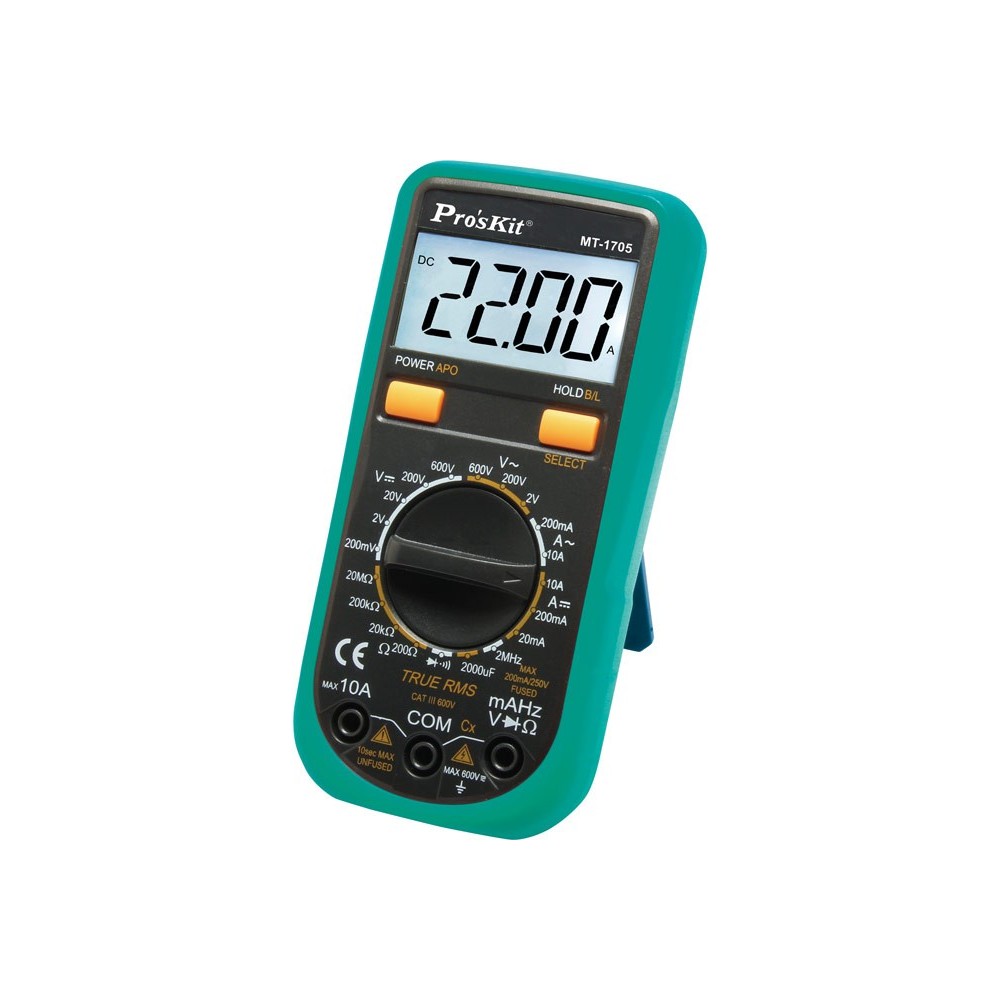 MULTÍMETRO MT-1705 AUTORANGO TRUE RMS 3 1/2