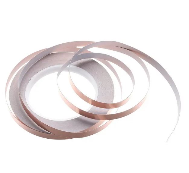 ROLLO CINTA COBRE/ALUMINIO 8MM*0,1MM 2 LADOS 20M - Imagen 2