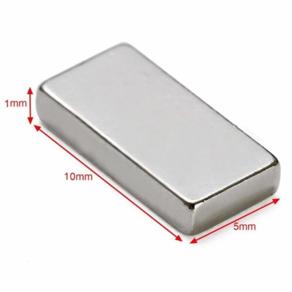 IMÁN NEODIMIO RECTANGULAR 10*5*1MM