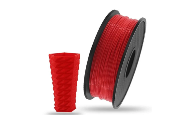 FILAMENTO PLA FLEXIBLE 1,75 PARA IMPRESORA 3D ROLLO 1KG ROJO