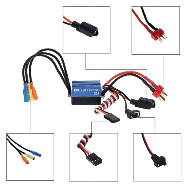 ESC 35A BRUSHLESS PARA CARROS INCLUYE DISIPADOR - Imagen 4