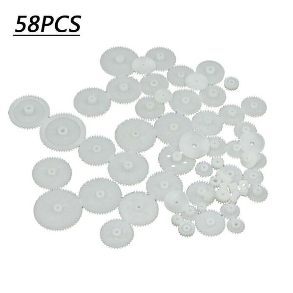 KIT DE 58 ENGRANAJES PLÁSTICOS PARA MOTOR DE JUGUETE - Imagen 3
