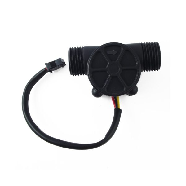 SENSOR DE FLUJO DE AGUA CAUDAL  YF-S201C G1/2  1-30L/MIN NEGRO - Imagen 2