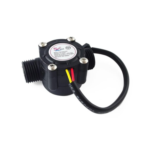 SENSOR DE FLUJO DE AGUA CAUDAL  YF-S201C G1/2  1-30L/MIN NEGRO