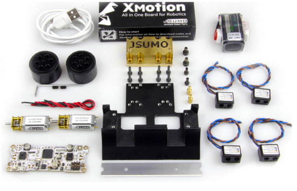 ROBOT MINI SUMO SHOGUN SIN EMSAMBLAR + CODIGO JSUMO - Imagen 7