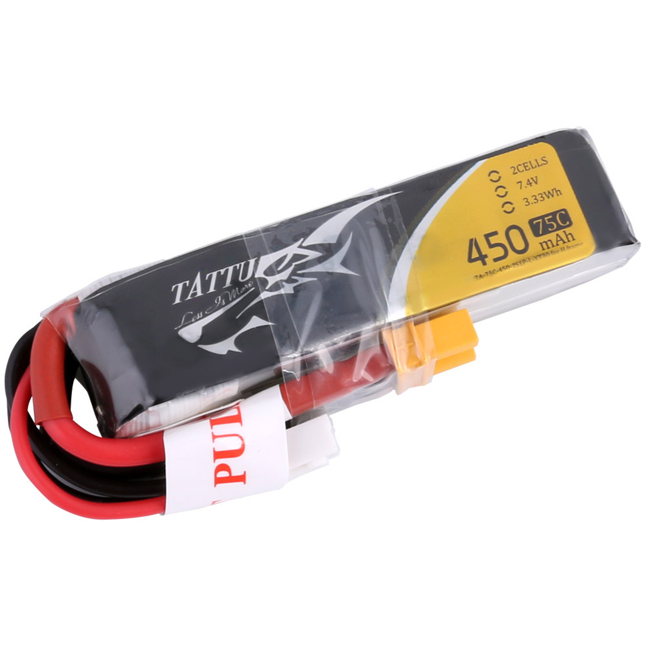 BATERÍA LIPO 2S 7,4V 450MAH TATTU 75C XT30 LONG SIZE