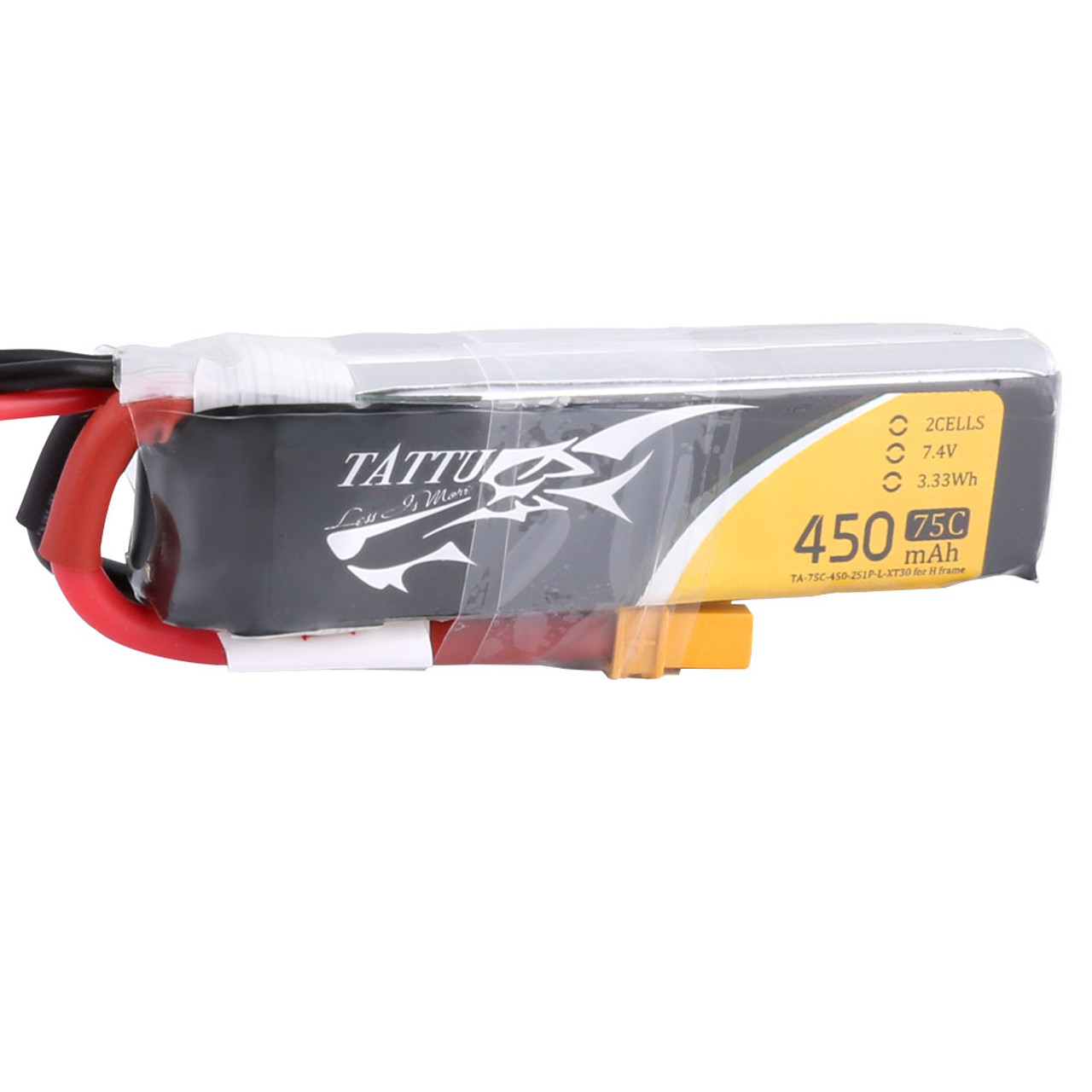 BATERÍA LIPO 2S 7,4V 450MAH TATTU 75C XT30 LONG SIZE - Imagen 2
