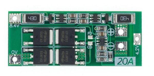 MÓDULO CARGADOR BATERÍA LITIO BMS 18650 2S 20A 18650 CON PROTECCIÓN - Imagen 4