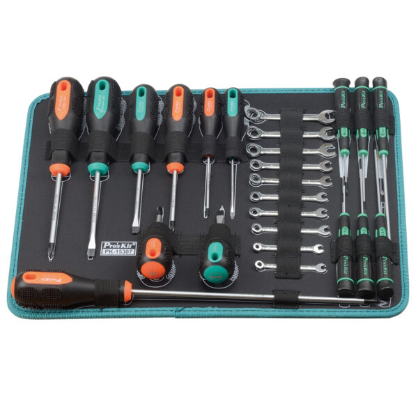 KIT DE HERRAMIENTAS DE ELECTRÓNICA Y SOLDADURA PK-15307EI - Imagen 2