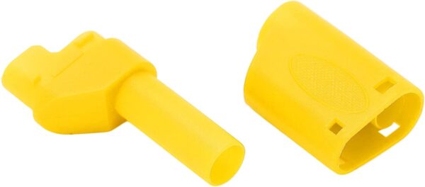 PLUG BANANA 4MM TIPO SHIELD APILABLE AMARILLO (3 PIEZAS) - Imagen 2