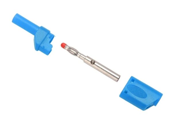 PLUG BANANA 4MM TIPO SHIELD APILABLE AZUL (3 PIEZAS)