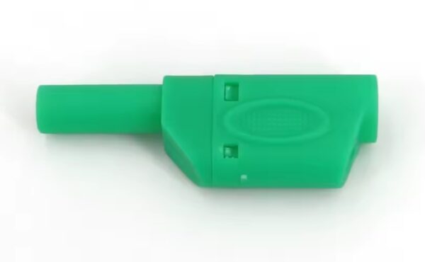 PLUG BANANA 4MM TIPO SHIELD APILABLE VERDE (3 PIEZAS) - Imagen 2