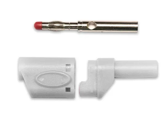 PLUG BANANA 4MM TIPO SHIELD APILABLE BLANCO (3 PIEZAS)