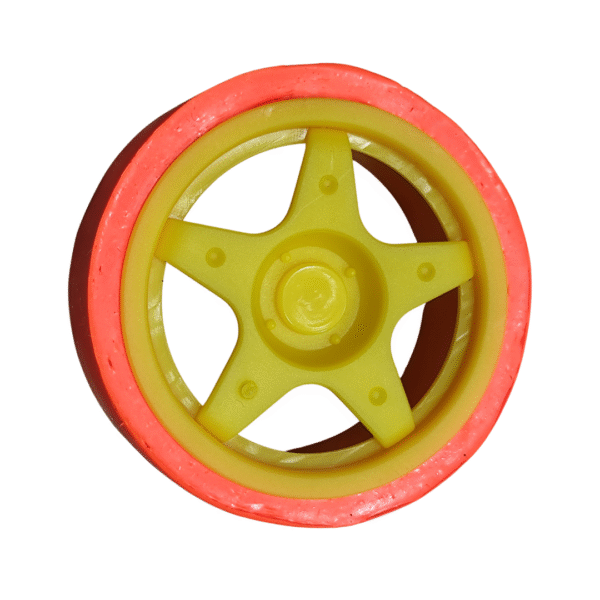 PAR DE LLANTAS DE 65MM CON SILICONA JSUMO PARA TT MOTOR - Imagen 2