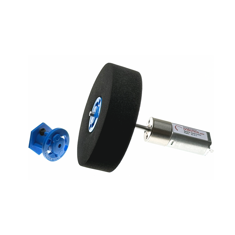 PAR DE ACOPLES TWIST HUB LIGHTWEIGHT FINGERTECH PARA LLANTAS ESPUMA 0,75" ANCHO EJE 3MM AZUL - Imagen 3