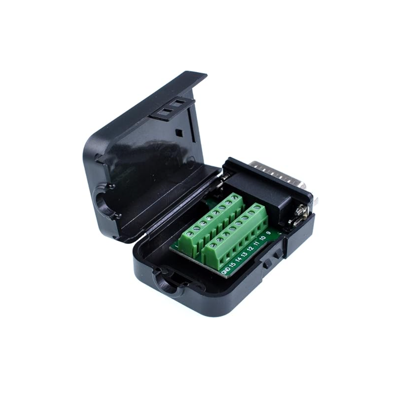 MÓDULO DB15 PARALELO MACHO DB15-G51-C CON BORNERAS 3,8MM CON CASE - Imagen 4