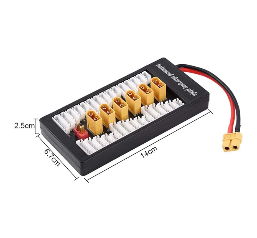 PLACA PARA CARGADOR BATERÍAS LIPO (EN PARALELO) B6 2S-6S (PLUGS XT-60) - Imagen 2
